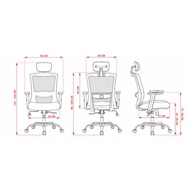 SILLA DE OFICINA ERGONOMICA HAVEN N49 BASE DE ACERO Y SOPORTE LUMBAR - 6