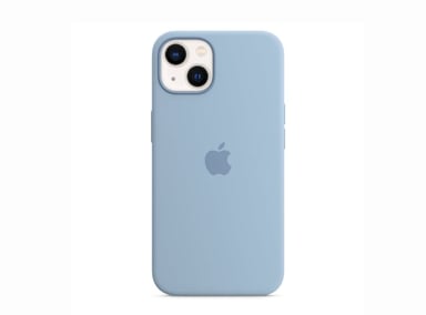 CASE APPLE IPHONE 15 SILICONA PRO MAX CELESTE + MICA DE VIDRIO - 1