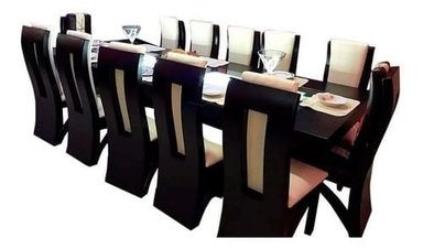 JUEGO COMEDOR MOBILIARI 12 SILLAS NOGAL MP VIP - 1