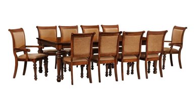 JUEGO COMEDOR MOBILIARI 8 SILLAS NOGAL MP + 2 BUTACAS GENESIS - 1