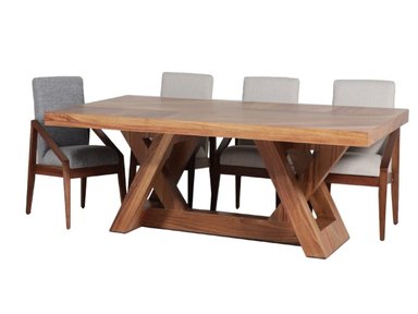 JUEGO COMEDOR MOBILIARI 8 SILLAS NOGAL MP ARIADNA - 1