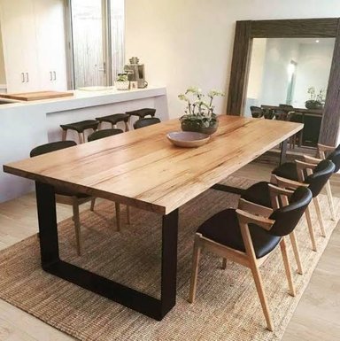 COMEDOR 6 SILLAS MOBILIARI MADERA MP DETCOM NEGRO - 1