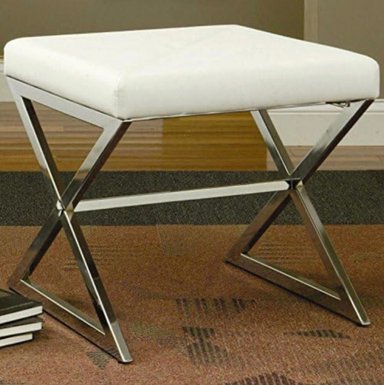 PUFF CASA CONCEPTO PERU CJ8 PURO CUADRADO 42CM X 42CM X 44CM CUERO PRANNA BLANCO - 2