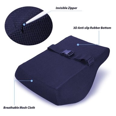 COJÍN PERUMASSAGE Y RESPALDAR VISCOELÁSTICO CON GEL SILLA O AUTO 48 X 40 CM - 3