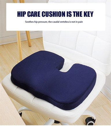 COJÍN PERUMASSAGE Y RESPALDAR VISCOELÁSTICO CON GEL SILLA O AUTO 48 X 40 CM - 4