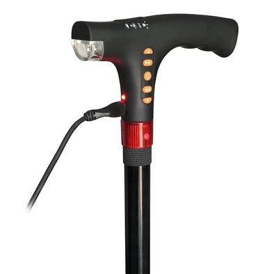 BASTÓN PERUMASSAGE SMART INTELIGENTE AJUSTABLE DE ALUMINIO CON LUZ LED, LINTERNA, ALARMA Y RADIO - 5