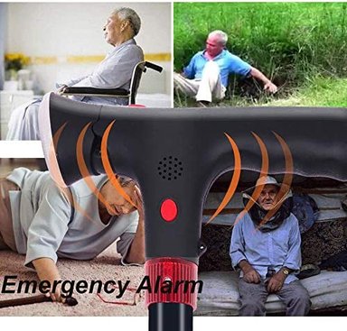 BASTÓN PERUMASSAGE PLEGABLE CON LINTERNA Y ALARMA - 4
