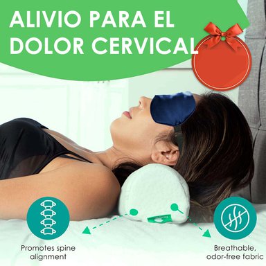 ALMOHADA PERUMASSAGE ERGONÓMICO CERVICAL + ANTIFAZ CON GEL RELAJARSE Y DORMIR 46 X 13.5 CM - 5