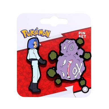 PIN SET BIOWORLD POKEMON TEAM ROCKET JAMES AND WEEZING ENAMEL - 2