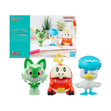 COLECCIONABLE POKÉMON BANDAI SPIRITS MODEL KIT SPRIGATITO FUECOCO QUAXLY - 1