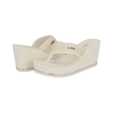 SANDALIA GUESS DAMA SILUS WHITE TALLA 5 - 6