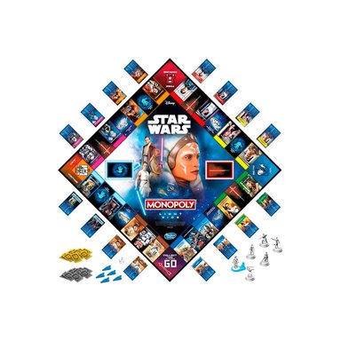 MONOPOLY HASBRO STAR WARS LIGHT SIDE EXCLUSIVO USA - 3