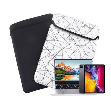 FUNDA TG EQUIPMENT LAPTOP REVERSIBLE HASTA 16” CON DISEÑO BLANCO NEGRO - 1