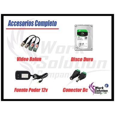 KIT 2 CÁMARA SEGURIDAD HIKVISION FULL HD 1080P + DISCO DURO 1 TB - 5