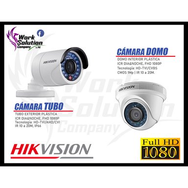 KIT 2 CÁMARA VIGILANCIA HIKVISION FULL HD 500 GB | 1 CAMARA MICROFONO - 6
