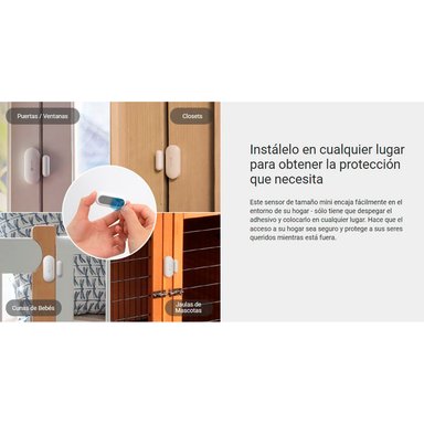 SENSOR DE CONTACTO EZVIZ T2C VENTANAS Y PUERTAS - 3