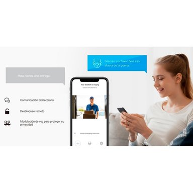 KIT VIDEOPORTERO INTELIGENTE EVIZ HP5 2MP FULL HD AUDIO BIDIRECCIONAL 3 MÉTODOS APERTURA + 2 PANTALLAS - 5