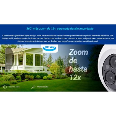 CÁMARA SEGURIDAD EZVIZ H80F MULTI 2K+ 4MP TRIPLE LENTE AUDIO DOBLE VÍA DETECCIÓN IA PERSONAS 256GB - 3