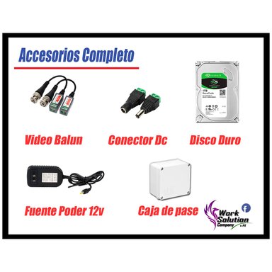 CÁMARA SEGURIDAD HIKVISION KIT 4 FULL HD AUDIO INCORPORADO DISCO 1TB HDMI 3M - 5