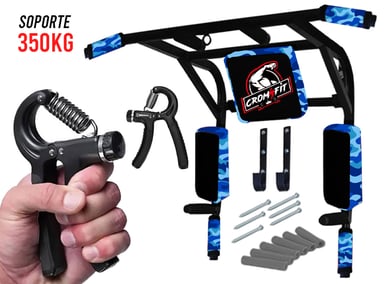 BARRA CROM FIT 15 EN 1 CROSSFIT PARALELA + HAND GRIP REGULADOR 60KG - 2