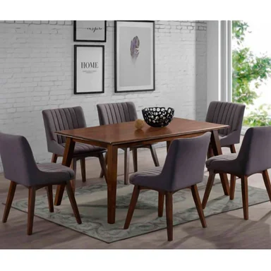 FORMASHOME COMEDOR 6 SILLAS PRISCILA | Gris oscuro - 1