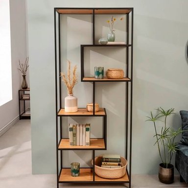 ESTANTE FORMAS INDUSTRIAL NEGRO HOME VERA - 1