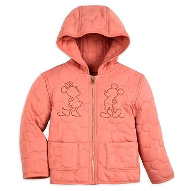 CASACA NIÑA DISNEY STORE ROSADO MICKEY Y MINNIE MOUSE ACOLCHADA - 1