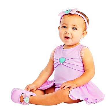 DISFRAZ ALGODÓN NIÑA DISNEY STORE LILA ARIEL LA SIRENITA BODY BEBÉ - 5