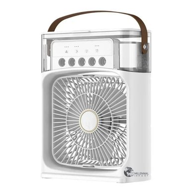 VENTILADOR DE MESA PORTATIL MILLENNIAL IMPORT HUMIFICADOR LUZ LED - 2