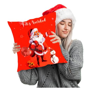 FUNDA MULTICOLOR NAVIDEÑA COJIN 45 X 45 CM DISEÑO NAVIDAD - 4