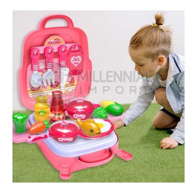 MOCHILA MALETIN DE ACCESORIOS DE COCINA PARA NIÑAS 4 EN 1 - 2