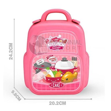 MOCHILA MALETIN DE ACCESORIOS DE COCINA PARA NIÑAS 4 EN 1 - 5