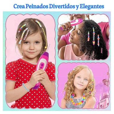 SET DE CUENTAS Y ACCESORIOS PARA EL CABELLO - JUEGO DE TRENZAS PARA NIÑAS - 7