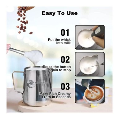 MINI BATIDORA MANO MILLENNIAL IMPORT ESPUMADORA ELECTRICA RECARGABLE PARA CAPUCHINO - 3