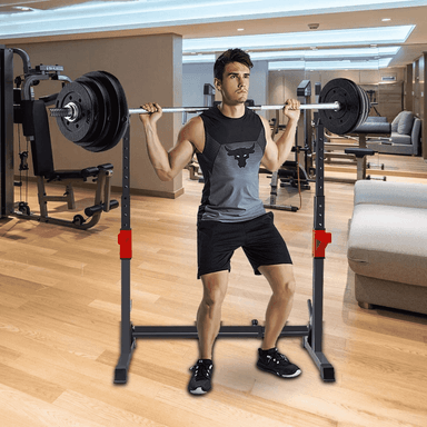 RACK DE SENTADILLAS DE ALTURA AJUSTABLE Y SOPORTE DE HASTA 300 KG - 4