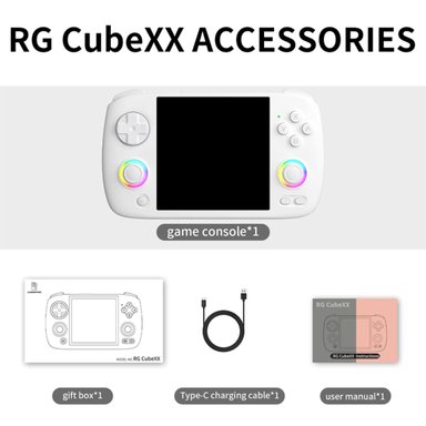 CONSOLA DE JUEGOS PORTATIL RETRO ANBERNIC RG CUBEXX BLANCO - 4