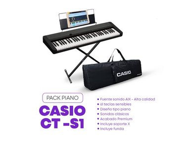 TECLADO CASIO CT-S1 PACK PIANO NEGRO - 3