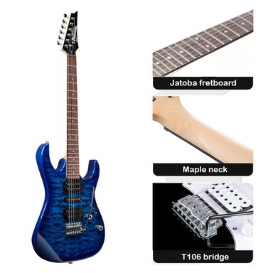 GIO GRX70QA TRASPARENT BLUE BURST - MARSHALL 10W - 2