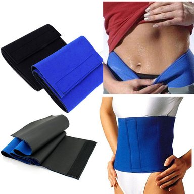 FAJA REDUCTORA PARA SUDAR ENTRENAMIENTO CINTURA ABS CARDIO AZUL TODO FIT - 4