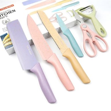 SET CUCHILLOS COCINA PASTEL 6 PIEZAS - 1