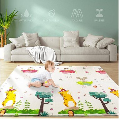 ALFOMBRA DE JUEGO PLEGABLE PORTÁTIL REVERSIBLE PARA BEBÉ - 4