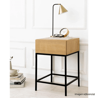 VELADOR TU MESITA INDUSTRIAL MINIMALISTA RABÉ 60CM MARRÓN - 2
