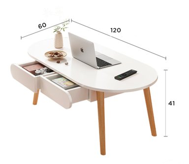 MESA DE CENTRO TU MESITA ANGELES VINTAGE BLANCO - 2