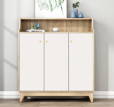 ZAPATERA TU MESITA MIRIAN MARRÓN CLARO MODERNA 100X34X120CM - 2