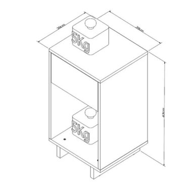 VELADOR TU MESITA MODERNO KAWI 1 CAJÓN BLANCO - 3