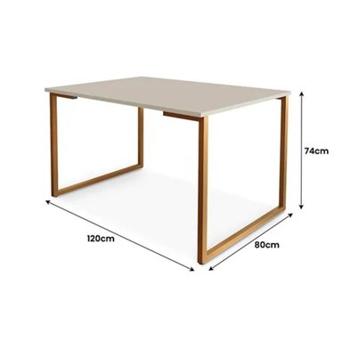 MESA DE COMEDOR TU MESITA YARITA BLANCO 120X80CM MINIMALISTA - 3