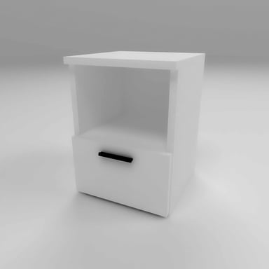 VELADOR TU MESITA MODERNO OMARA 1 CAJÓN BLANCO - 2
