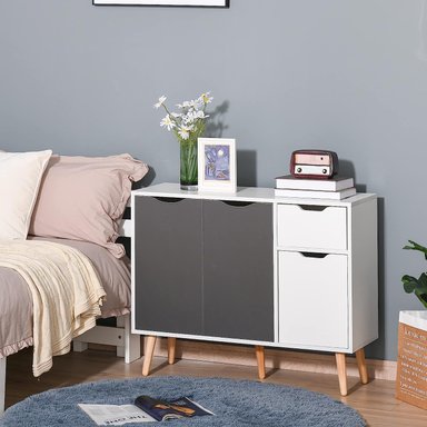 APARADOR TU MESITA BETSSY MELAMINA 18MM 3 PUERTAS 1 CAJÓN VINTAGE MODERNO - 2
