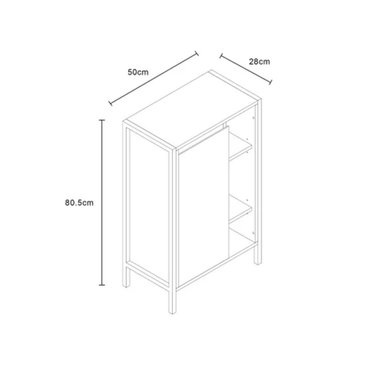 MUEBLE BAÑO TU MESITA CARMENN MARRON ORGANIZADOR CARMEN 50 CM - 2