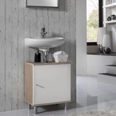 MUEBLE BAÑO TU MESITA CARLOS ROBLE/BLANCO MULTICOLOR BLANCO MODERNO ROBLE - 2